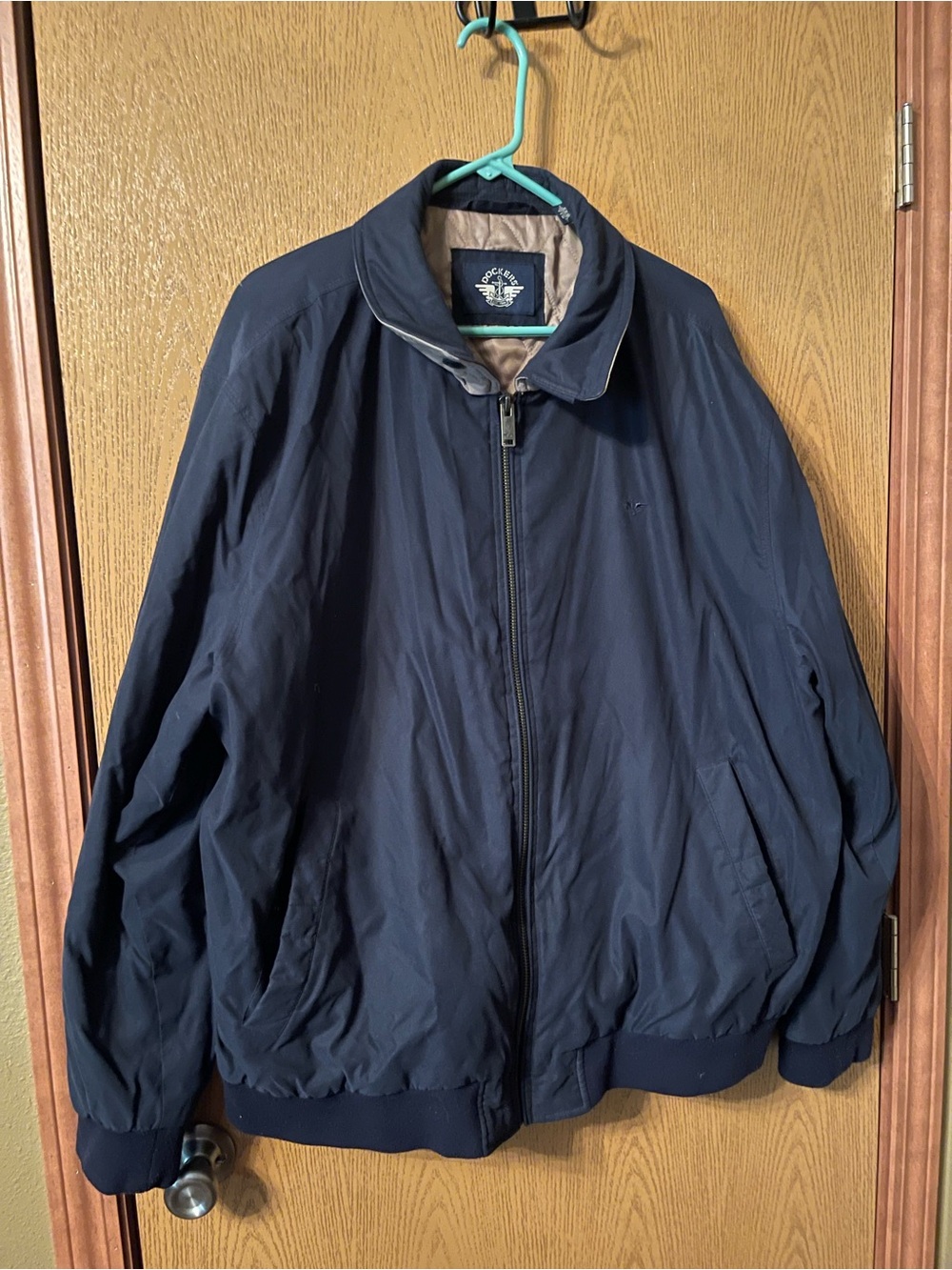 Dockers Navy Blue Zip-Up Bomber Jacket